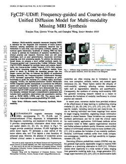 FgC2F-UDiff: Frequency-guided and Coarse-to-fine Unified Diffusion Model for Multi-modality Missing MRI Synthesis
