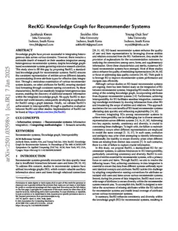 RecKG: Knowledge Graph for Recommender Systems