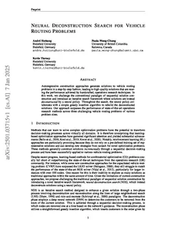 Neural Deconstruction Search for Vehicle Routing Problems