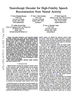 NeuroIncept Decoder for High-Fidelity Speech Reconstruction from Neural Activity