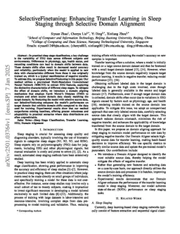 SelectiveFinetuning: Enhancing Transfer Learning in Sleep Staging through Selective Domain Alignment