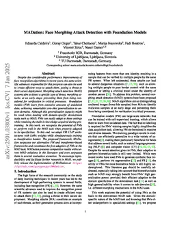 MADation: Face Morphing Attack Detection with Foundation Models