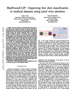 MedFocusCLIP : Improving few shot classification in medical datasets using pixel wise attention