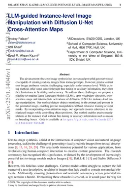 LLM-guided Instance-level Image Manipulation with Diffusion U-Net Cross-Attention Maps