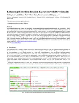 Enhancing Biomedical Relation Extraction with Directionality