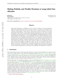 Making Reliable and Flexible Decisions in Long-tailed Classification