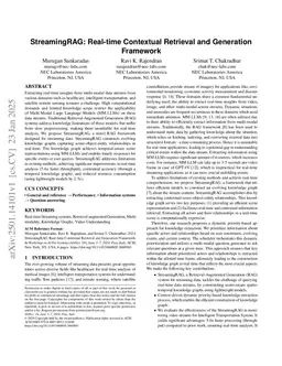 StreamingRAG: Real-time Contextual Retrieval and Generation Framework