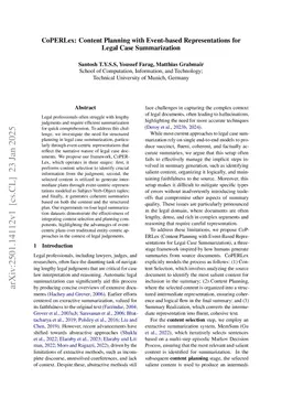 CoPERLex: Content Planning with Event-based Representations for Legal Case Summarization