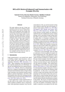 RELexED: Retrieval-Enhanced Legal Summarization with Exemplar Diversity