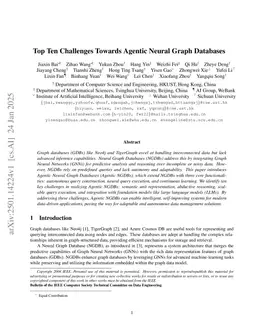 Top Ten Challenges Towards Agentic Neural Graph Databases