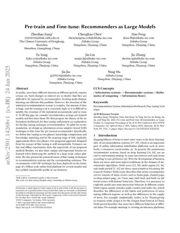Pre-train and Fine-tune: Recommenders as Large Models