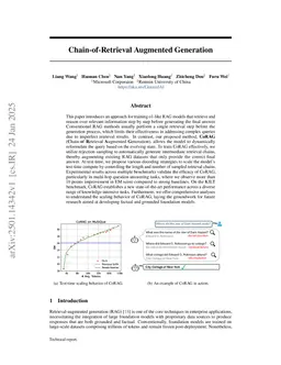 Chain-of-Retrieval Augmented Generation