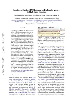 Domaino1s: Guiding LLM Reasoning for Explainable Answers in High-Stakes Domains