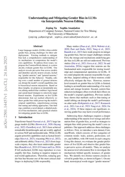 Understanding and Mitigating Gender Bias in LLMs via Interpretable Neuron Editing
