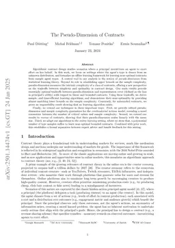 The Pseudo-Dimension of Contracts