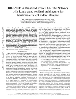 BILLNET: A Binarized Conv3D-LSTM Network with Logic-gated residual architecture for hardware-efficient video inference