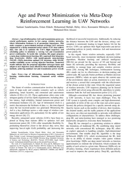Age and Power Minimization via Meta-Deep Reinforcement Learning in UAV Networks