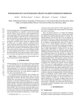 Integration of Calcium Imaging Traces via Deep Generative Modeling