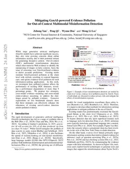 Mitigating GenAI-powered Evidence Pollution for Out-of-Context Multimodal Misinformation Detection