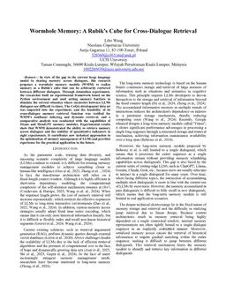 Wormhole Memory: A Rubik's Cube for Cross-Dialogue Retrieval