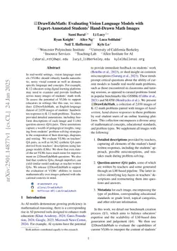 DrawEduMath: Evaluating Vision Language Models with Expert-Annotated Students' Hand-Drawn Math Images