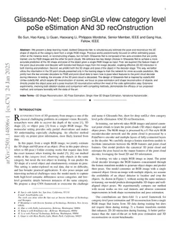 Glissando-Net: Deep sinGLe vIew category level poSe eStimation ANd 3D recOnstruction
