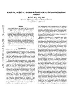 Conformal Inference of Individual Treatment Effects Using Conditional Density Estimates