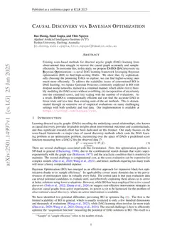 Causal Discovery via Bayesian Optimization