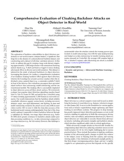 Comprehensive Evaluation of Cloaking Backdoor Attacks on Object Detector in Real-World