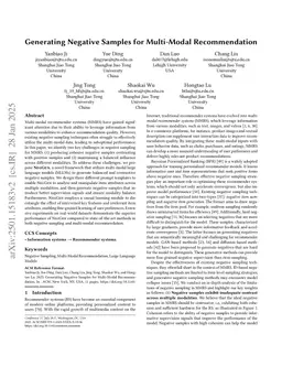 Generating Negative Samples for Multi-Modal Recommendation