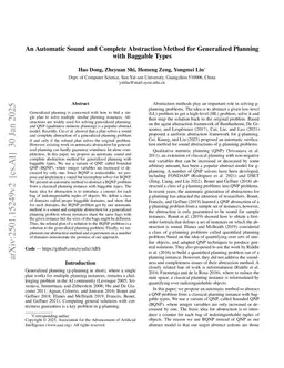 An Automatic Sound and Complete Abstraction Method for Generalized Planning with Baggable Types