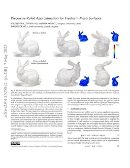 Piecewise Ruled Approximation for Freeform Mesh Surfaces