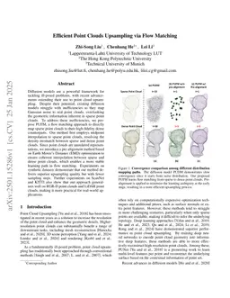 Efficient Point Clouds Upsampling via Flow Matching