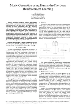 Music Generation using Human-In-The-Loop Reinforcement Learning