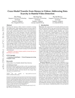Cross-Modal Transfer from Memes to Videos: Addressing Data Scarcity in Hateful Video Detection