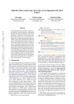 Mind the Value-Action Gap: Do LLMs Act in Alignment with Their Values?