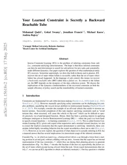 Your Learned Constraint is Secretly a Backward Reachable Tube