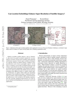 Can Location Embeddings Enhance Super-Resolution of Satellite Imagery?