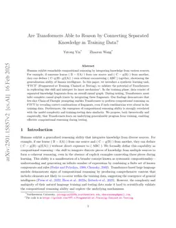 Are Transformers Able to Reason by Connecting Separated Knowledge in Training Data?