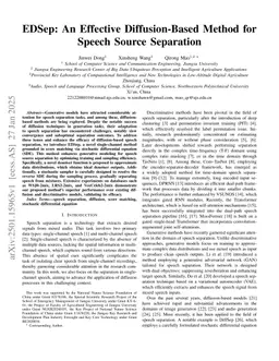 EDSep: An Effective Diffusion-Based Method for Speech Source Separation