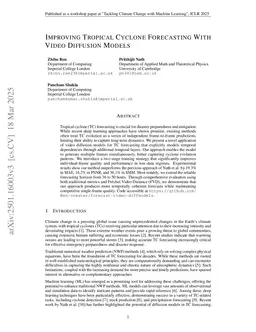 Improving Tropical Cyclone Forecasting With Video Diffusion Models