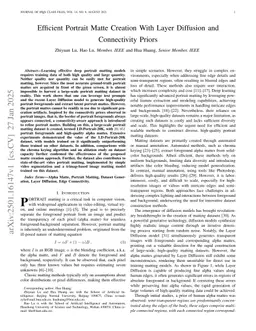 Efficient Portrait Matte Creation With Layer Diffusion and Connectivity Priors