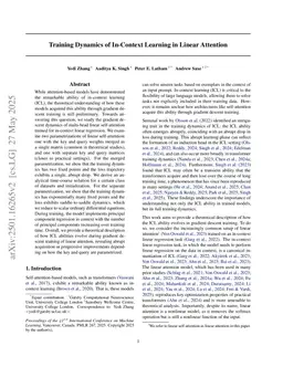 Training Dynamics of In-Context Learning in Linear Attention