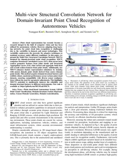 Multi-view Structural Convolution Network for Domain-Invariant Point Cloud Recognition of Autonomous Vehicles