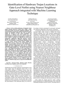Fast and Accurate Identification of Hardware Trojan Locations in Gate-Level Netlist using Nearest Neighbour Approach integrated with Machine Learning Technique