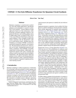 UDiTQC: U-Net-Style Diffusion Transformer for Quantum Circuit Synthesis