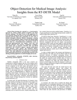 Object Detection for Medical Image Analysis: Insights from the RT-DETR Model