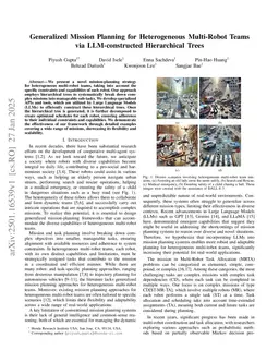 Generalized Mission Planning for Heterogeneous Multi-Robot Teams via LLM-constructed Hierarchical Trees