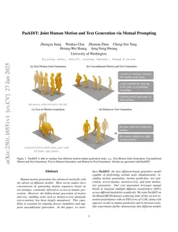 PackDiT: Joint Human Motion and Text Generation via Mutual Prompting