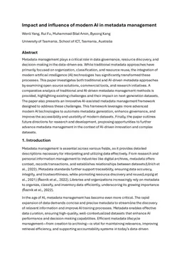 The Impact of Modern AI in Metadata Management